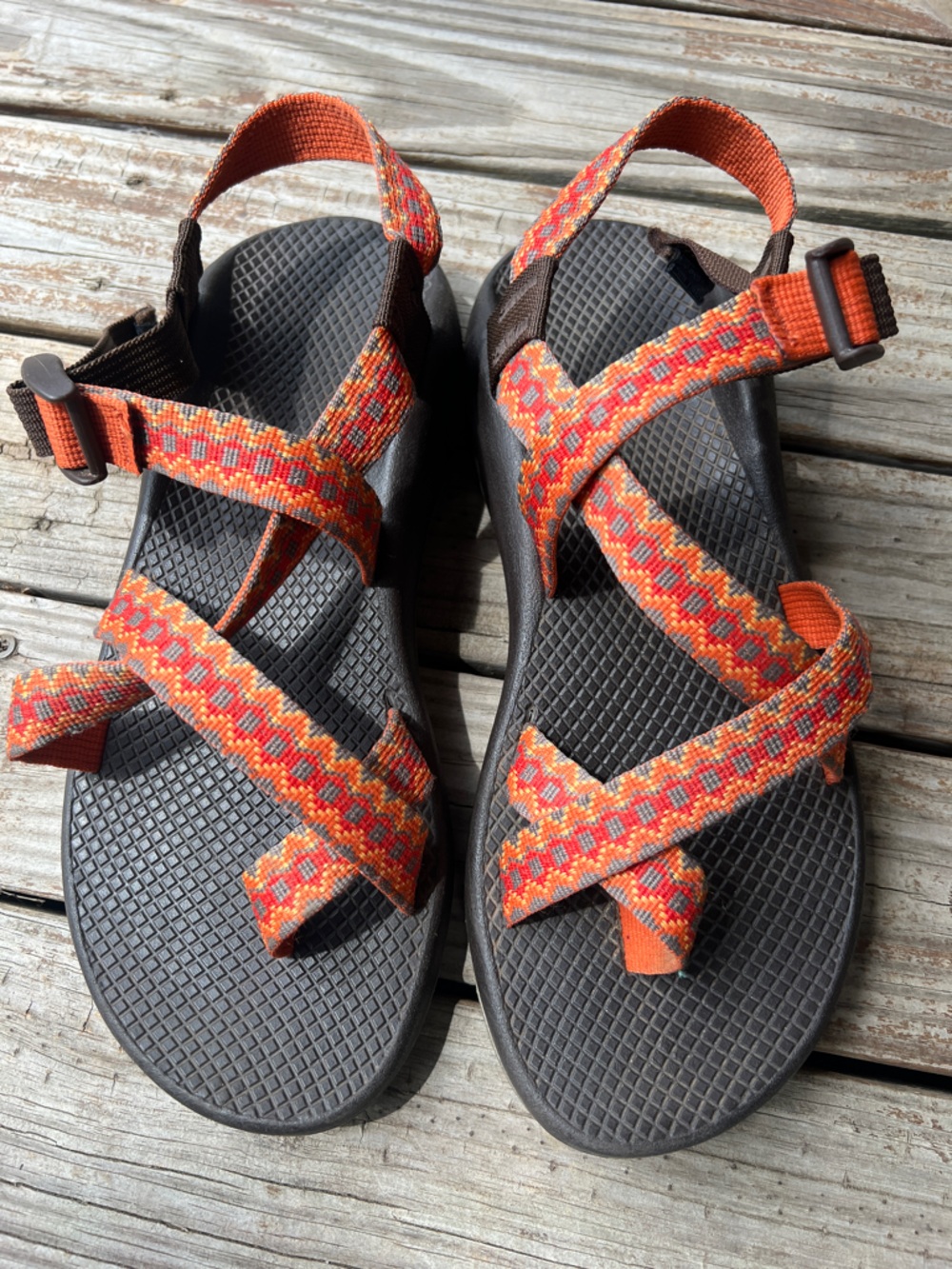 CHACO Classic Hiking Sandals Aztec Orange Women's Size 10 sandals